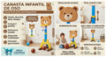 🏀 Canasta Infantil de Oso – ¡Diversión para los Pequeños! 🧸